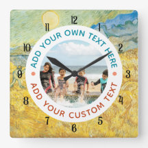 Custom Photo & Text Wall Clock – Personalised Gift