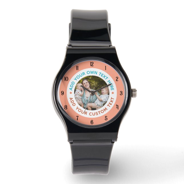 ⌚ Custom Photo & Text Watch for Her | Personalised (Front)