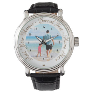 Custom Photo Text Watch Your Family Photos Gift