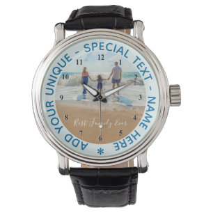 Custom Photo Text Watch Your Family Photos Gift