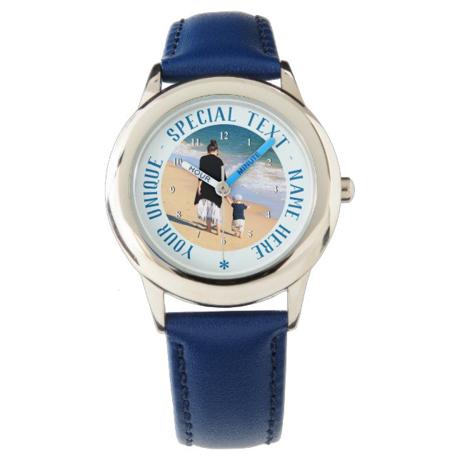 Custom Photo Text Watch Your Favourite Photos (Front)