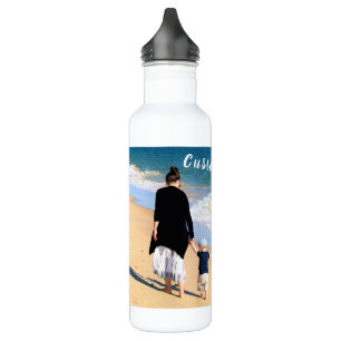 Custom Photo Text Water Bottle with Your Photos