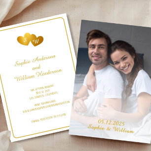 Custom Photo Text Wedding Save the Date Invitation