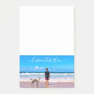 Custom Photo Text with Your Pets Photos Post-it Notes