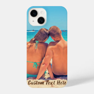 Custom Photo Text Your Romantic Couple Photos iPhone 14 Case