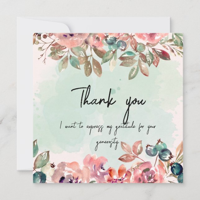 Custom Photo Thank You Card (Front)