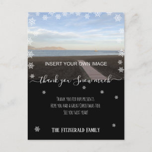 Custom Photo Thank You Christmas Holidays Postcard