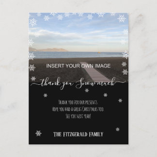 Custom Photo Thank You Christmas Holidays Postcard