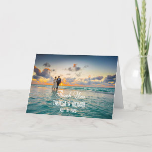 Custom Photo Thank You, Folded, Blank Inside You Card