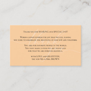 Custom Photo Thank You sharing wedding day Enclosure Card