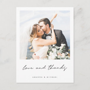 Custom Photo Thank You Wedding Postcard