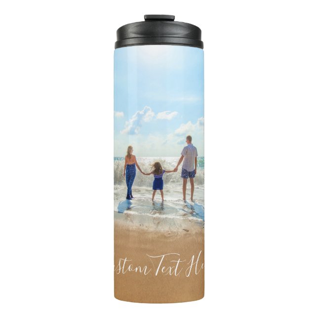 Custom Photo Thermal Tumbler Your Photos and Text (Front)