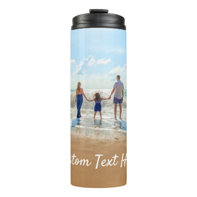 Custom Photo Thermal Tumbler Your Photos and Text (Front)