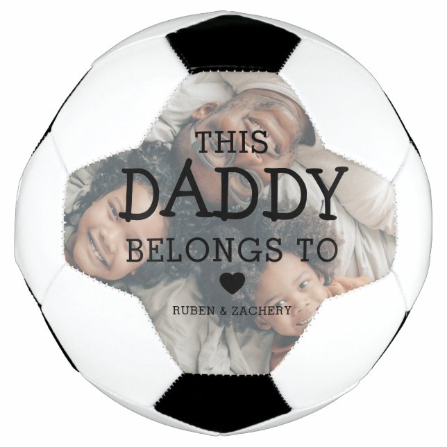 Custom Photo 'This Daddy Belongs To' | Dad Football (Front)