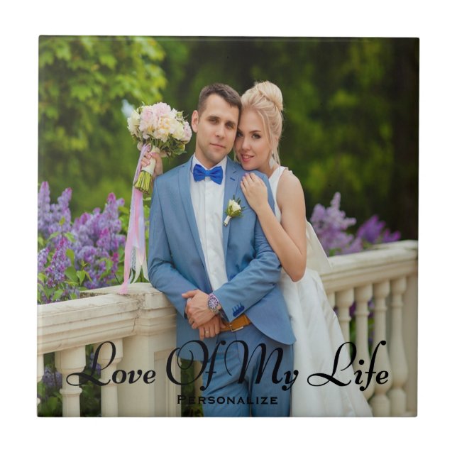 Custom Photo Tile For Wedding Or Anniversary (Front)