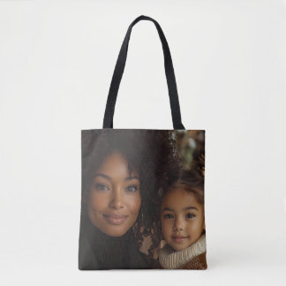 Custom photo tote all over print bag