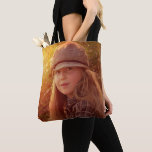 Custom photo tote, all over print tote bag