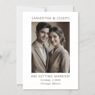 Custom Photo Traditional Wedding Save the Date Magnetic Invitation