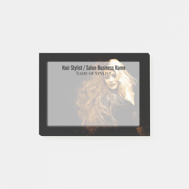 Custom photo transparent blonde model photo post-it notes (Front)