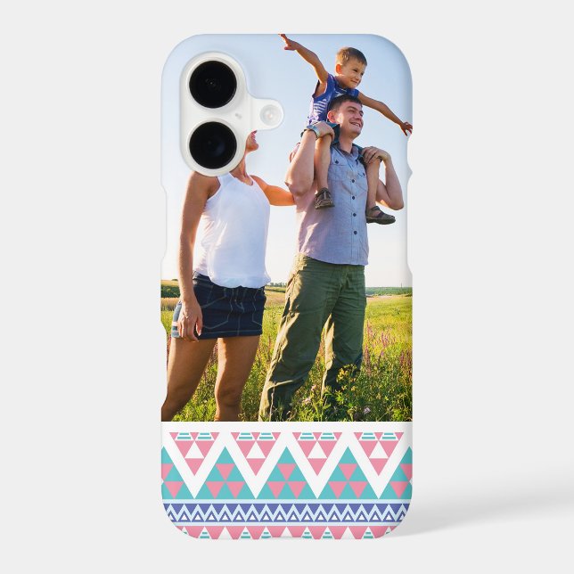 Custom Photo Tribal aztec colourful pattern (Back)