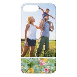 Custom Photo Tropical Flowers & Pineapples iPhone 8 Plus/7 Plus Case