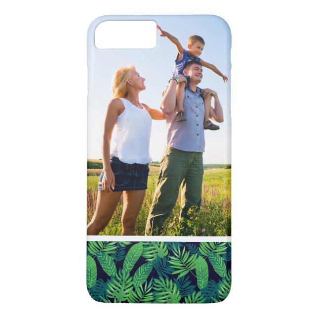 Custom Photo Tropical Leaves Pattern Case-Mate iPhone Case (Back)