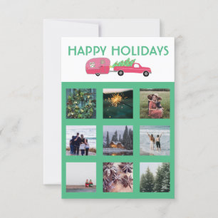 CUSTOM PHOTO Truck Camper Trailer Christmas Card