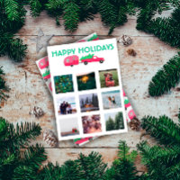 CUSTOM PHOTO Truck Camper Trailer Christmas Card