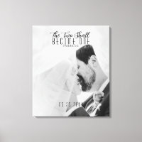 Custom Photo Two Shall Become One Wedding 