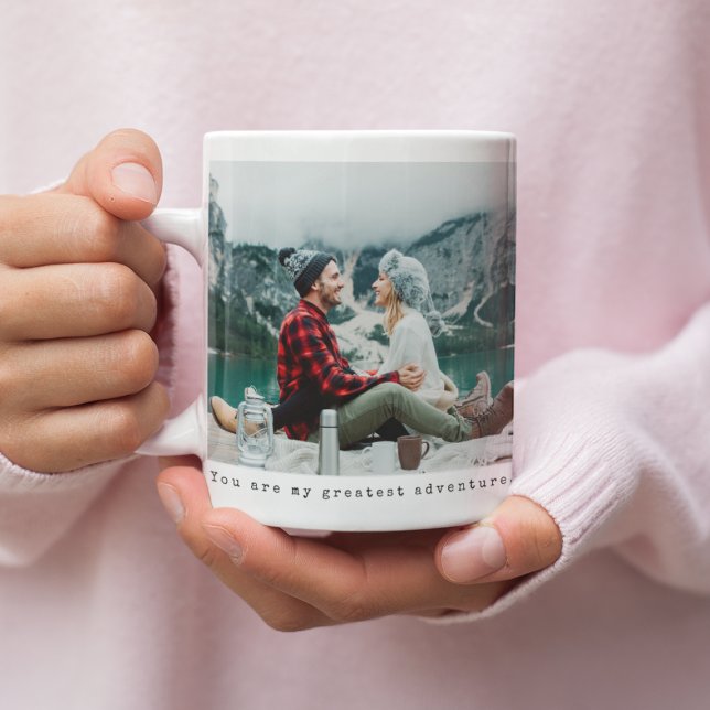 Custom Photo Typewriter Caption Coffee Mug (Creator Uploaded)
