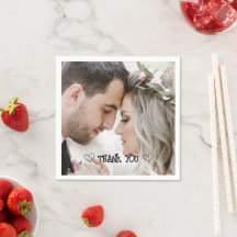 Custom Photo Typography napkin