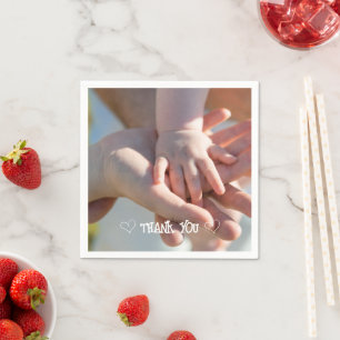 Custom Photo Typography napkin