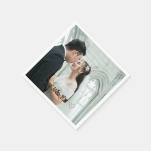 Custom Photo Typography napkin