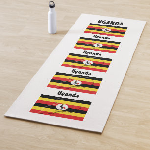 Custom Photo UGANDA FLAG Yoga Mat