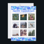 CUSTOM PHOTO Ugly Hanukkah Sweaters Cute Flat Card<br><div class="desc">Customise this flat card by adding your own text and photos on the front or back. There is a grid in front of the photos which makes it easier to use any size photos you have and keep them lined up and in a square format. You can delete the grid...</div>