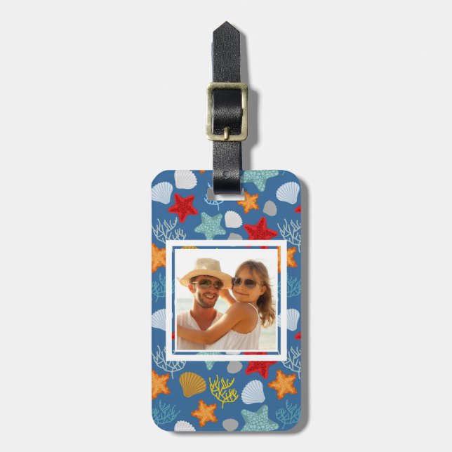 Custom Photo Underwater Life Pattern Luggage Tag (Front Vertical)