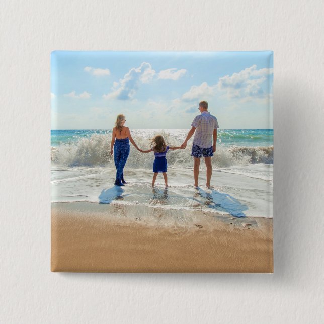 Custom Photo - Unique Your Own Design Button (Front)