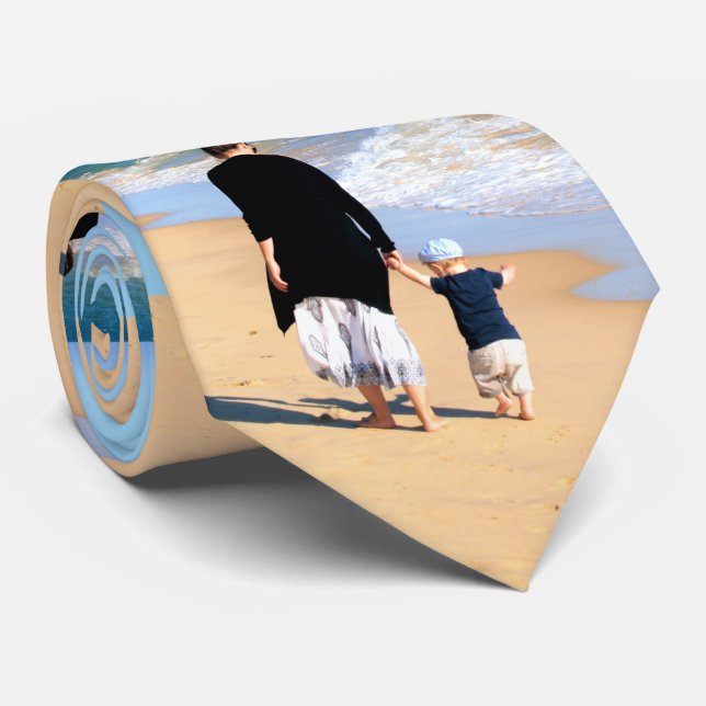 Custom Photo - Unique Your Own Design - Cute Tie (Rolled)