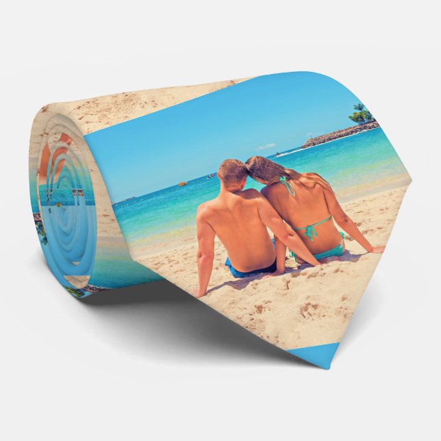 Custom Photo - Unique Your Own Design - Summer Tie (Rolled)