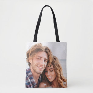 Custom Photo Upload Design Your Own Double Sided T Tote Bag