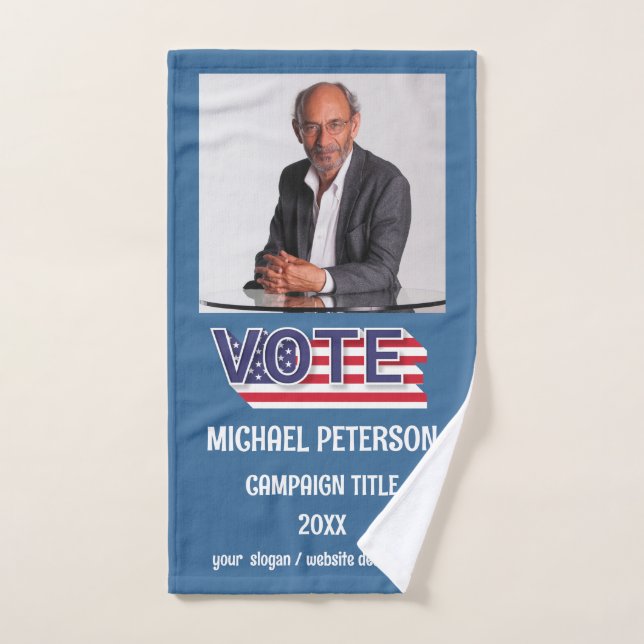 Custom Photo USA Election Campaign Rally Towel (Hand Towel)