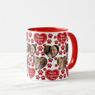 Custom Photo Valentine’s Day Cat Lover Mug 