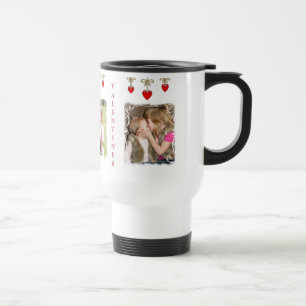 Custom Photo Valentine's Day Hearts Travel Mug