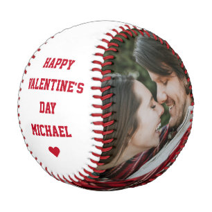 Custom Photo Valentine's Day I love you Couple Baseball