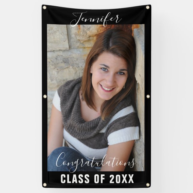 Custom Photo Vertical Graduation Banners (Vertical)