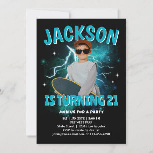 Custom Photo Vintage Rap Album Cover Birthday Invitation