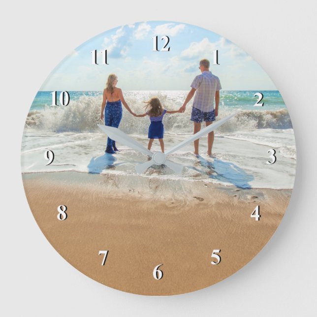 Custom Photo Wall Clock Your Family Photo Design (Front)