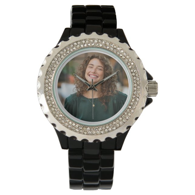 custom photo watch for her personalised glam photo (Front)