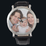 Custom Photo Watch Personalised Watch<br><div class="desc">Custom Photo Watch. Keepsake for your family and the one you love. Perfect gift idea for birthday,  wedding and any special occasions.</div>