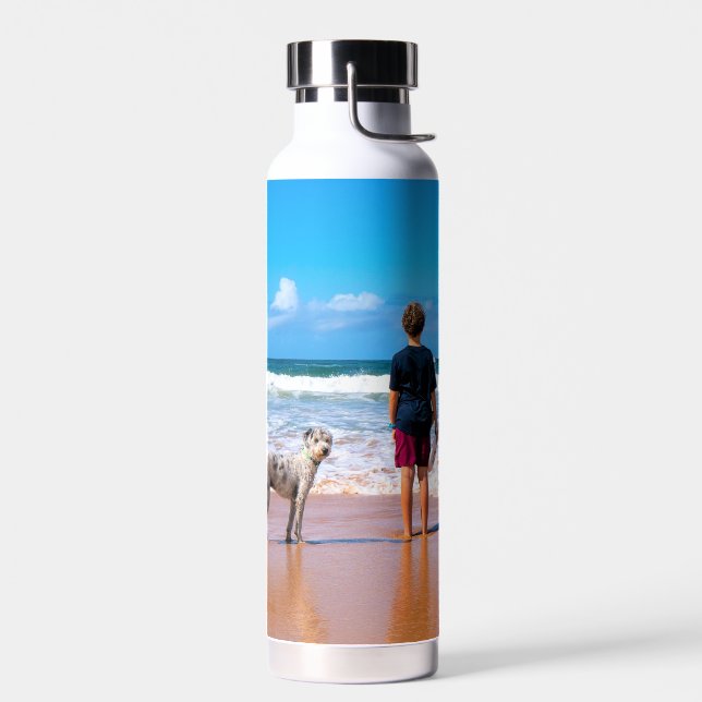 Custom Photo Water Bottle Your Pets Photos Gift (Left)